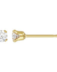Gold Filled Crystal Studs | White