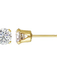 Gold Filled Crystal Studs | White