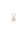 14k Diamond Star Hoop Charm