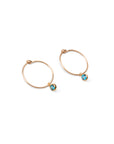 Gold Filled Dainty Birthstone Hoops