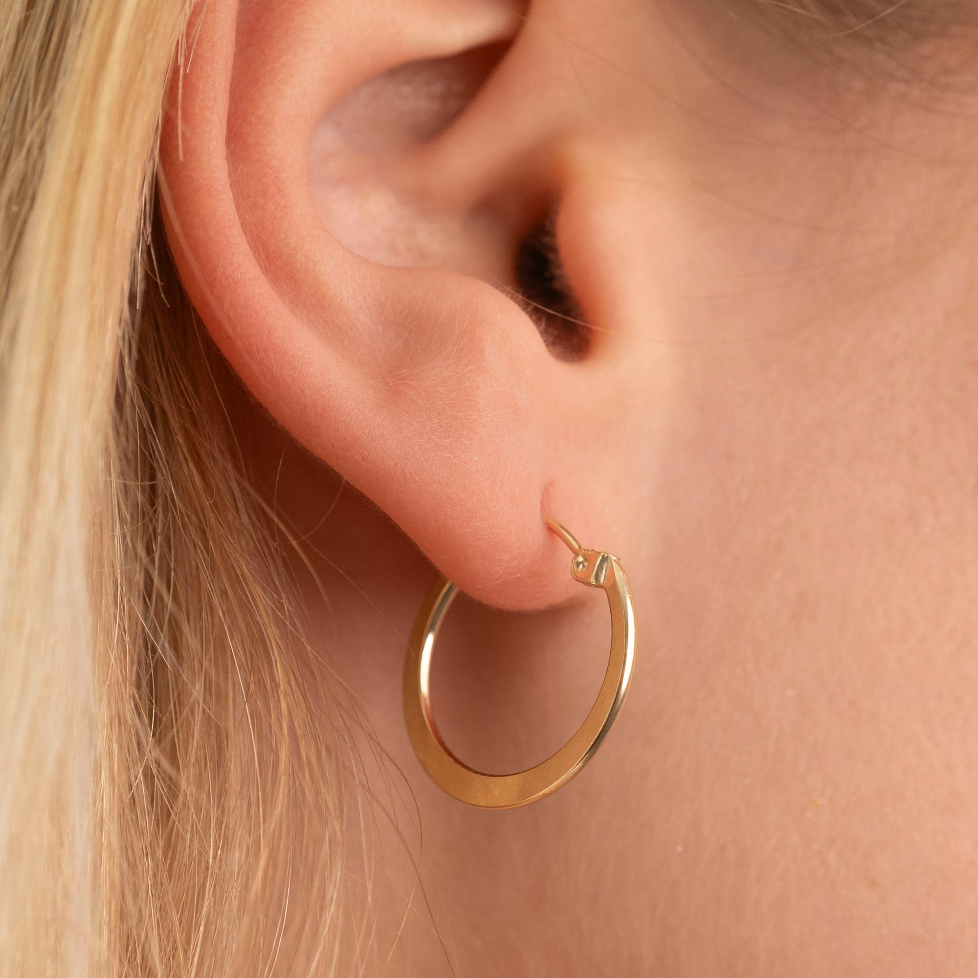 Gold Flat Hoops