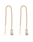 Gold Pearl Ear Threaders