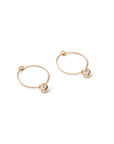 Gold Filled Dainty Birthstone Hoops