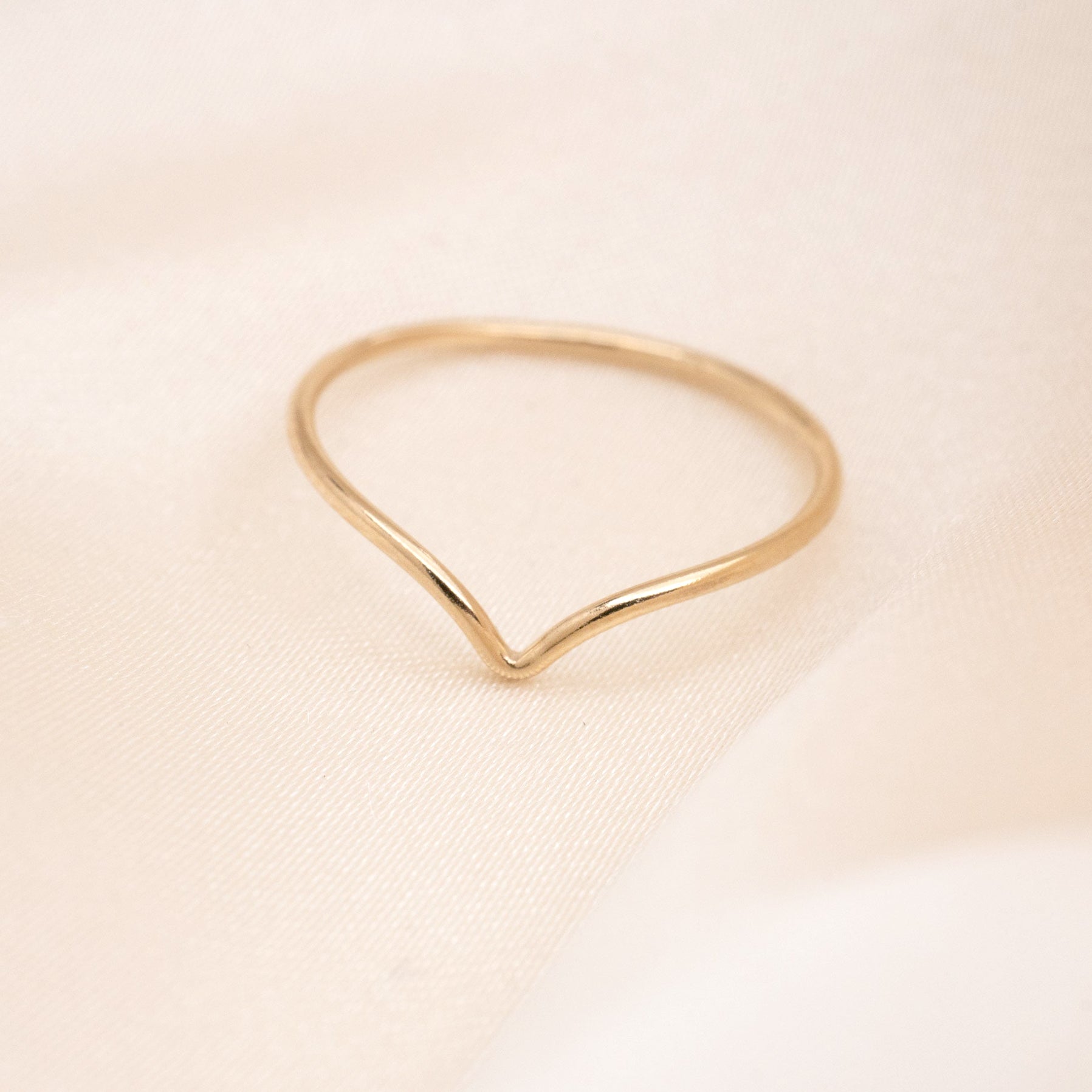 14K Gold Chevron Ring 5
