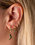 Gold Cowboy Boot Clasp Hoops