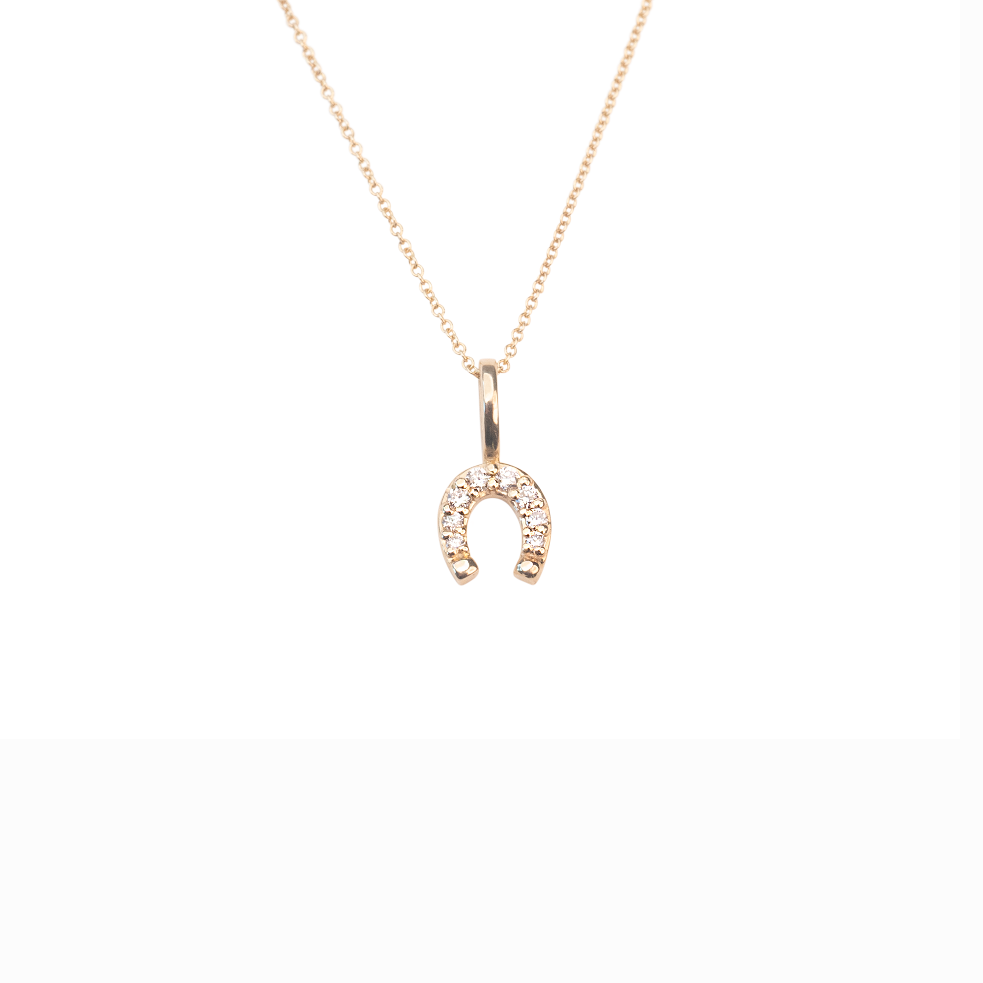 Diamond fashion horseshoe necklace