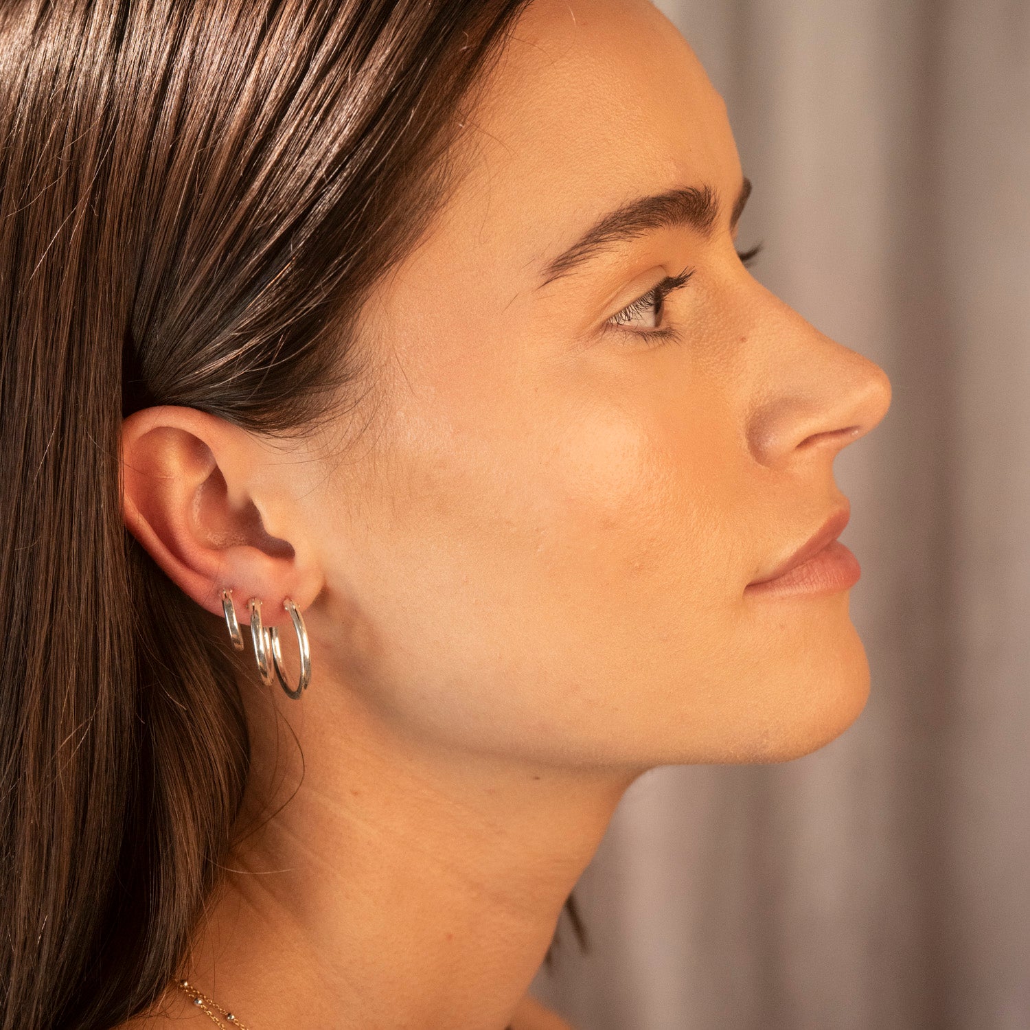 Silver clasp hoop earrings discount