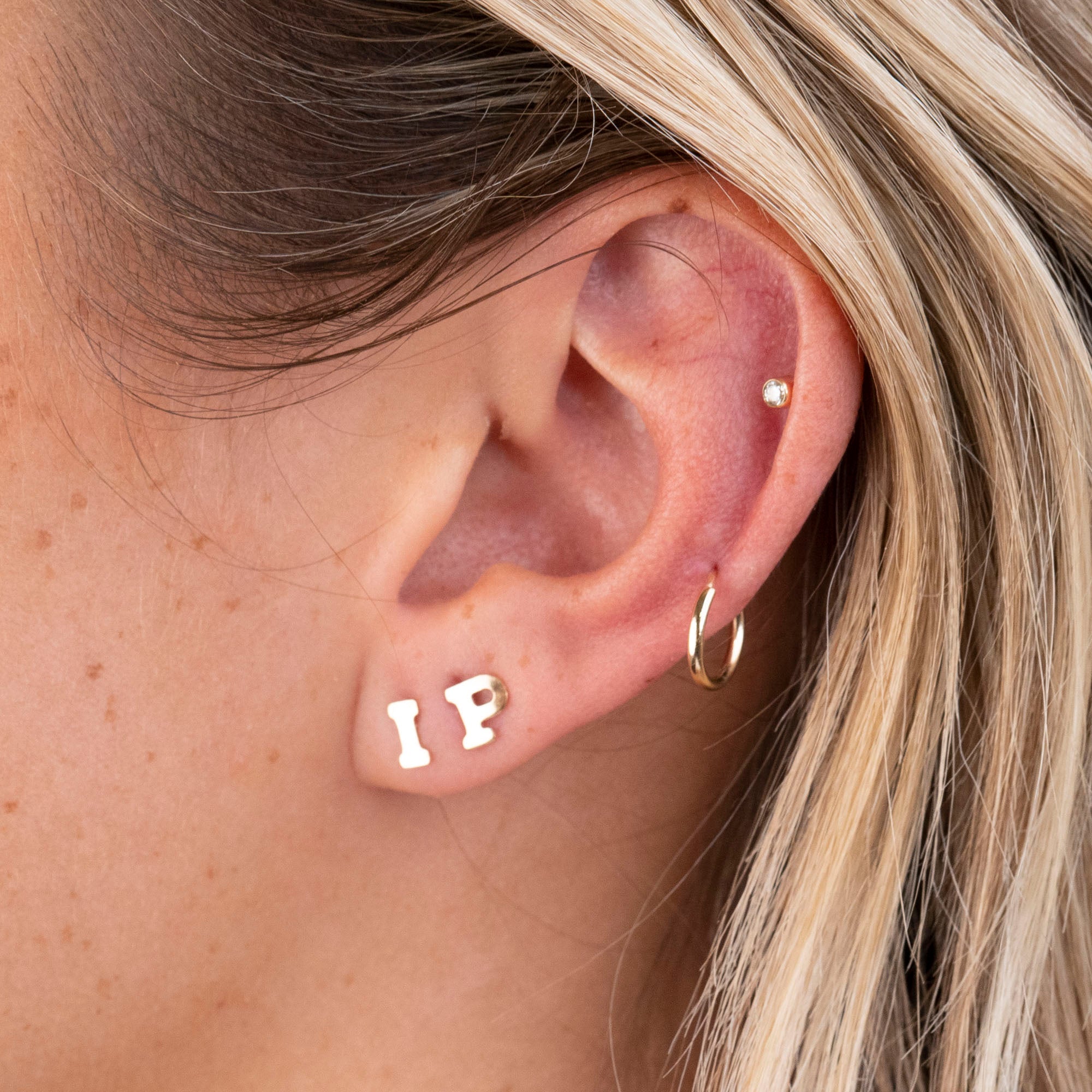 Initial on sale earrings studs