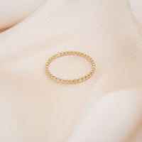 Gold Flat Beaded Ring