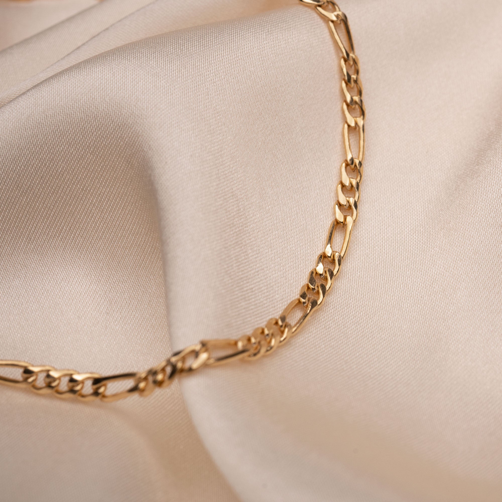 Gold filled figaro chain discount
