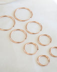 Rose Gold Hoops, Rose Gold Endless Hoops, 14k Rose Gold Hoops, Endless Hoops, 12mm Hoops, Dainty Hoops, Hoop Earrings, Endless Hoop Earrings