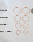 Rose Gold Hoops, Rose Gold Endless Hoops, 14k Rose Gold Hoops, Endless Hoops, 12mm Hoops, Dainty Hoops, Hoop Earrings, Endless Hoop Earrings