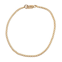 Gold Thin Curb Link Bracelet