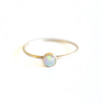 Gold Little Natural Opal Ring