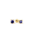 14k Flat Back Birthstone Studs