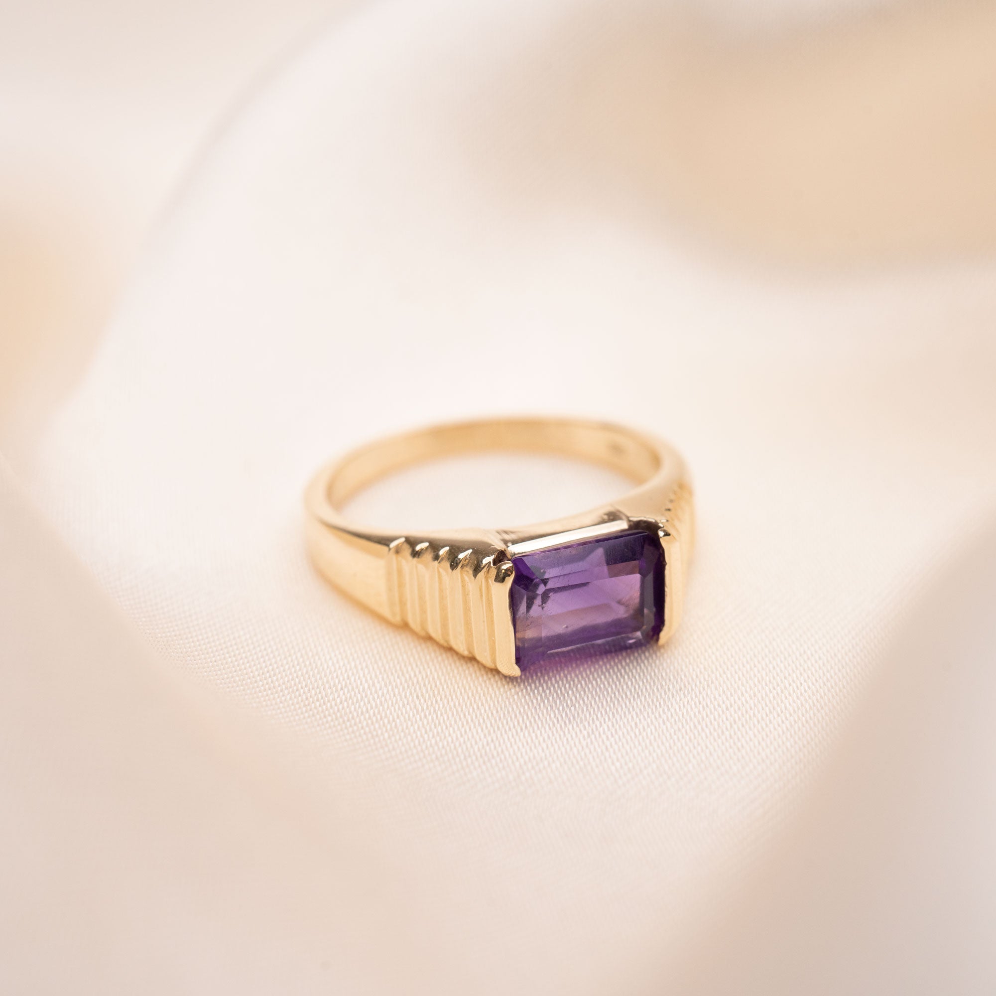 Amethyst Pyramid Ring - Fine Jewelry