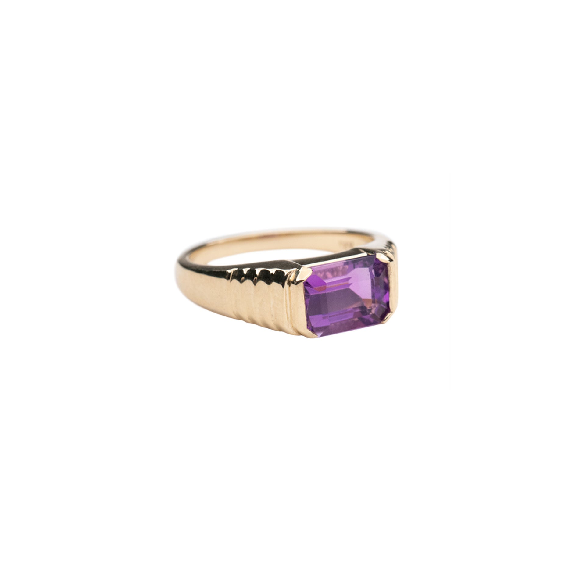 Amethyst Pyramid Ring - Fine Jewelry