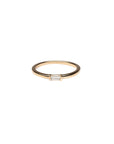 14k Gold Baguette Solitaire Ring