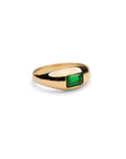 14k Emerald Dome Ring