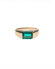 14k Emerald Pyramid Ring