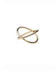 14k Gold X Ring