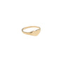 14k Gold Heart Signet Ring