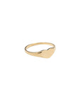 14k Gold Heart Signet Ring