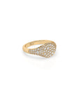 14k Diamond Pave Signet Ring