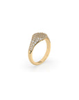 14k Diamond Pave Signet Ring