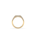 14k Diamond Pave Signet Ring