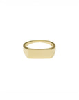 14k Gold Rectangle Signet Ring