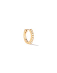 14k Dainty Pearl Huggie