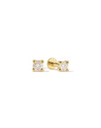 14k Flat Back Birthstone Studs