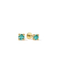 14k Flat Back Birthstone Studs