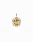 14k Diamond Halo Zodiac Necklace