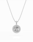 14k Diamond Halo Zodiac Necklace