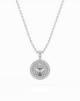 14k Diamond Halo Zodiac Necklace