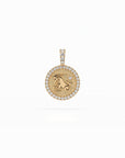 14k Diamond Halo Zodiac Necklace