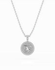 14k Diamond Halo Zodiac Necklace