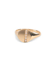 Diamond Line Signet Ring