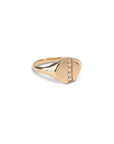 Diamond Line Signet Ring