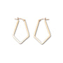 Gold Flat Chandelier Hoops