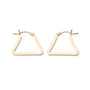 Gold Filled Flat Triangle Hoops