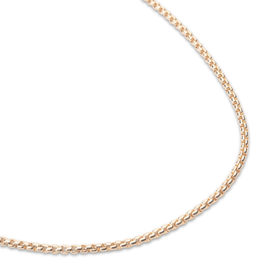 Gold Round Box Necklace