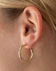 Gold 3mm Clasp Hoops