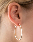 Gold Oval Hoops