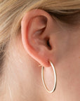 Gold Oval Hoops