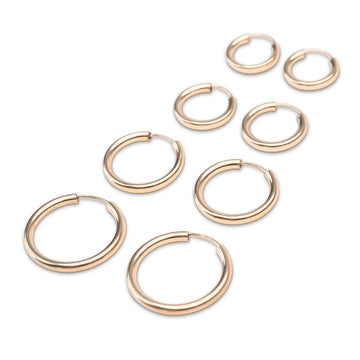 Gold Bold Endless Hoops