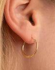 Gold Flat Hoops