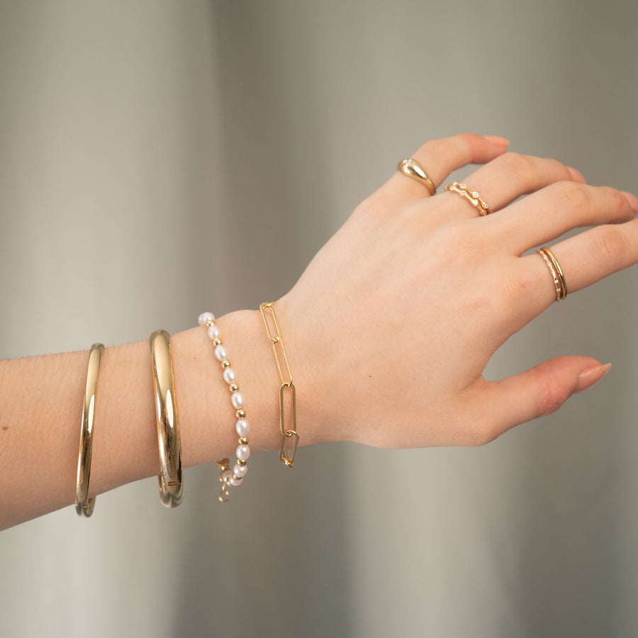 Gold and Pearl Bracelet